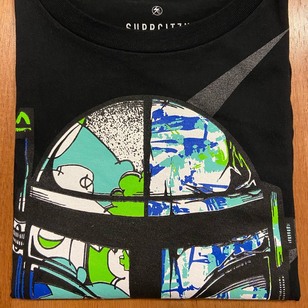 Mandalorian Colorful T-Shirt, Black sz S - Picture 7 of 8